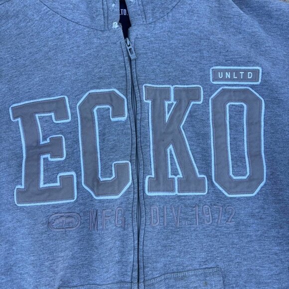 Ecko Untld. Y2K Gray Zip Up Hoodie - Picture 2 of 5